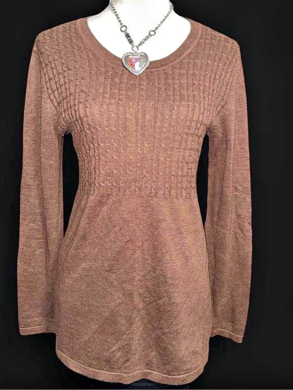 Daisy Fuentes Long Sleeve Top in Brown Size Medium Like New